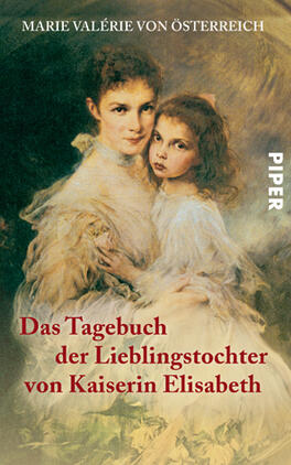 Das Tagebuch der Lieblingstochter von Kaiserin Elisabeth 1878–1899 Das Buchcover zeigt eine nostalgische, farbige Illustration von zwei Mädchen, die in eleganten, hellen Kleidern gekleidet sind. Das Portrait vermittelt eine intime und träumerische Atmosphäre. Die beiden Figuren, eine etwas ältere und eine jüngere, schauen direkt zum Betrachter. Der Titel „Das Tagebuch der LieblingsTochter von Kaiserin Elisabeth“ ist in einer eleganten, verspielten Schriftart in der unteren Bildhälfte platziert. Der Name der Autorin, Marie Valérie von Österreich, ist darüber in einer schlichteren Schrift zu finden.