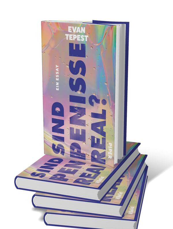 Bücherstapel des Buches „Sind Penisse real?“