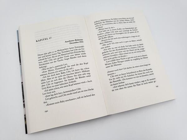 Innenansicht des Buches „Die Schwestern von Auschwitz“