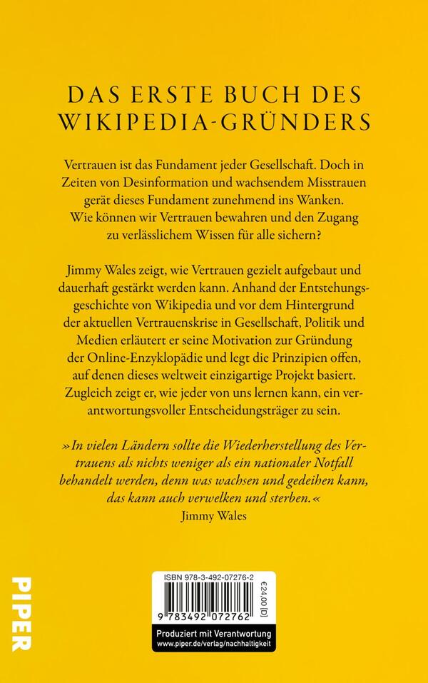 Rückansicht des Buches „TRUST“