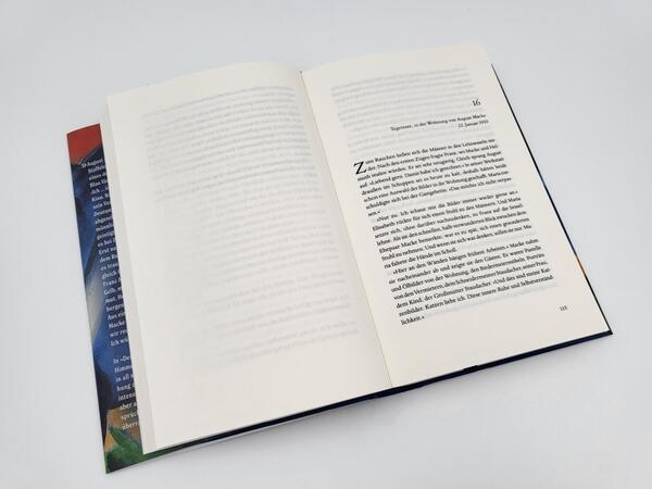 Innenansicht des Buches „Der Maler und das reine Blau des Himmels“