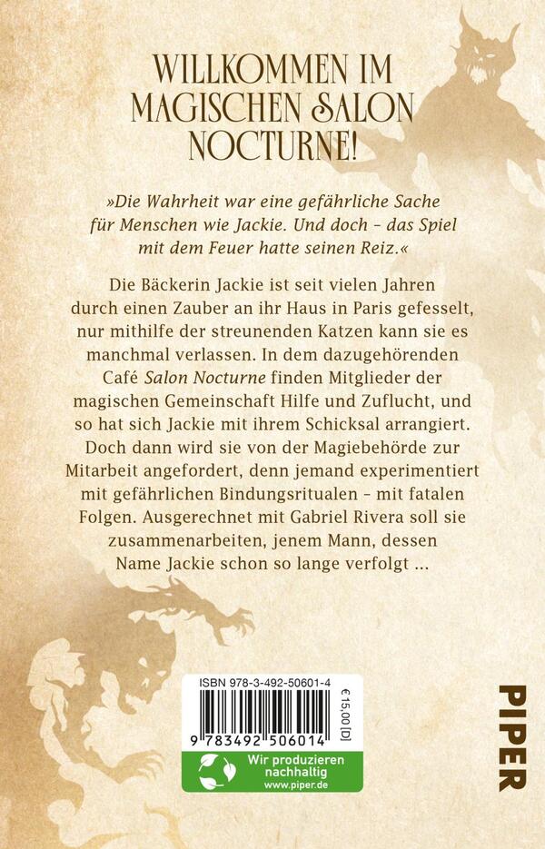 Rückansicht des Buches „Die rastlosen Geister des Salon Nocturne“