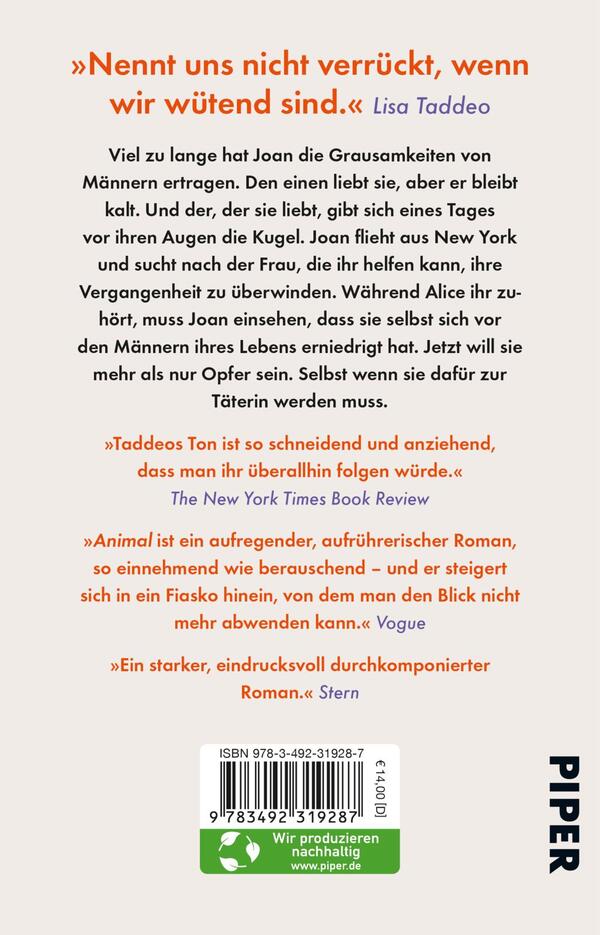 Rückansicht des Buches „Animal“