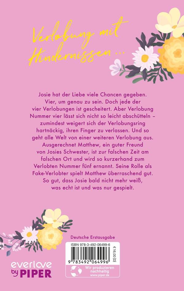 Rückansicht des Buches „The Fiancé Dilemma – Aller guten Dinge sind fünf“