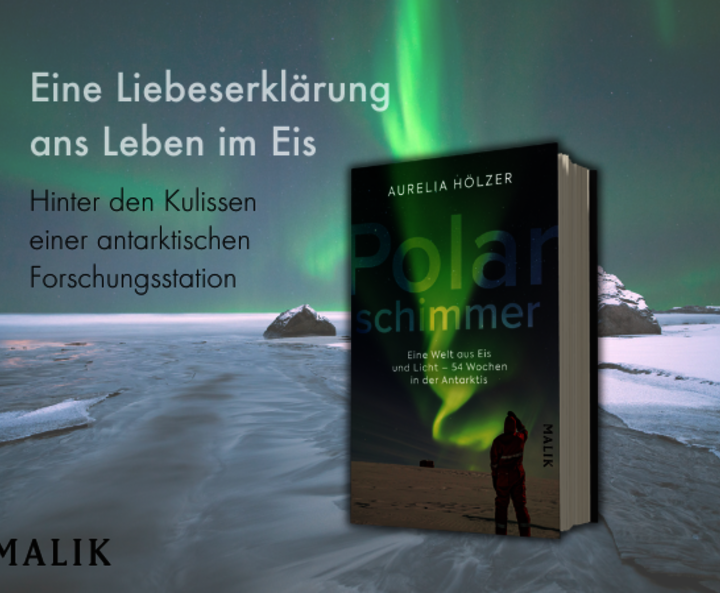 Buchcover mit Eislandschaft im Hintergrund