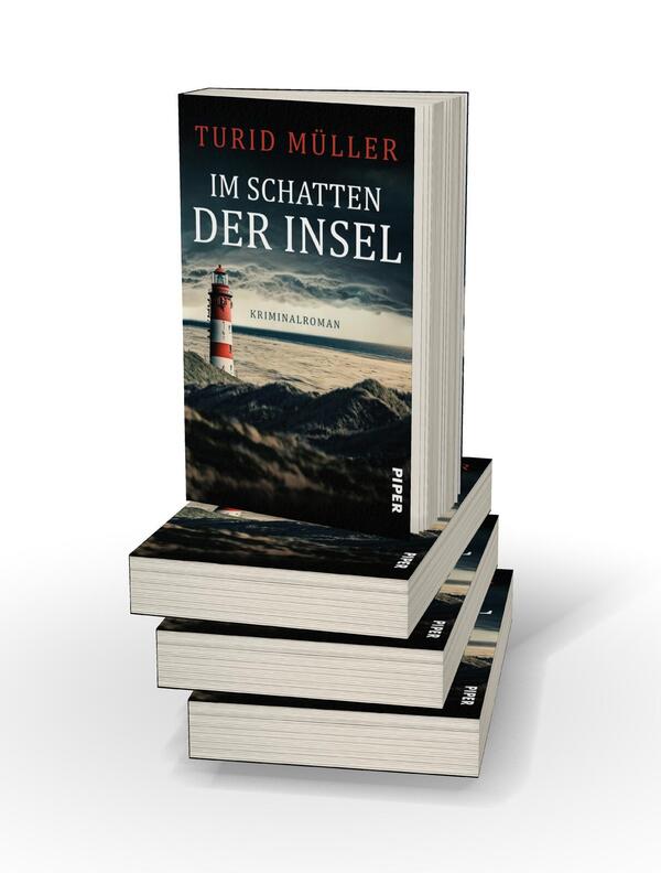 Bücherstapel des Buches „Im Schatten der Insel“
