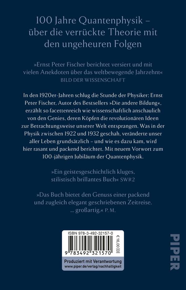 Rückansicht des Buches „Die Stunde der Physiker“